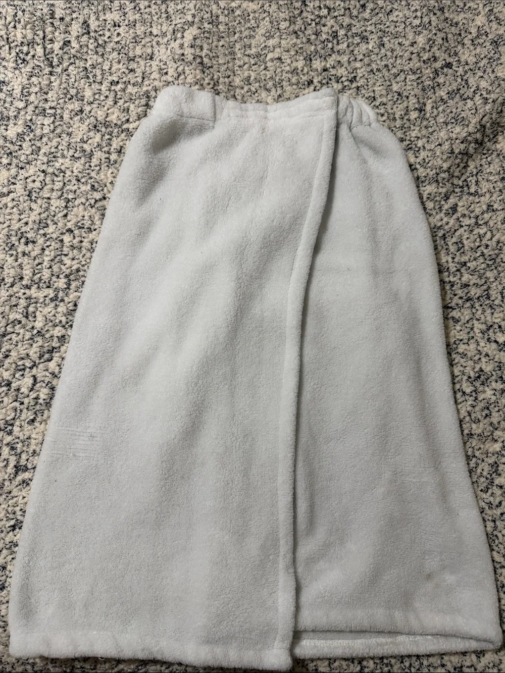 Plush White Bath Towel Wrap - Soft Terry Wrap Skirt
